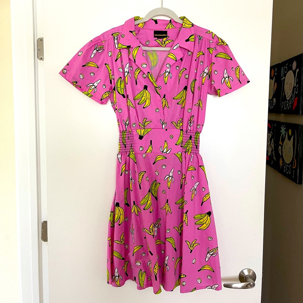 Nooworks xxxl Loveley Leah banana print dress